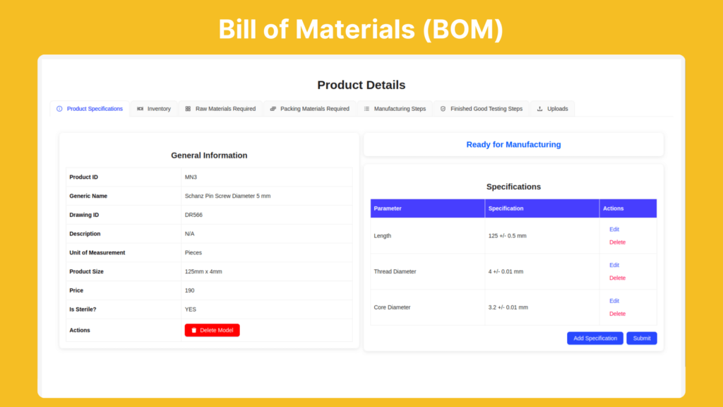 Bill of Materials