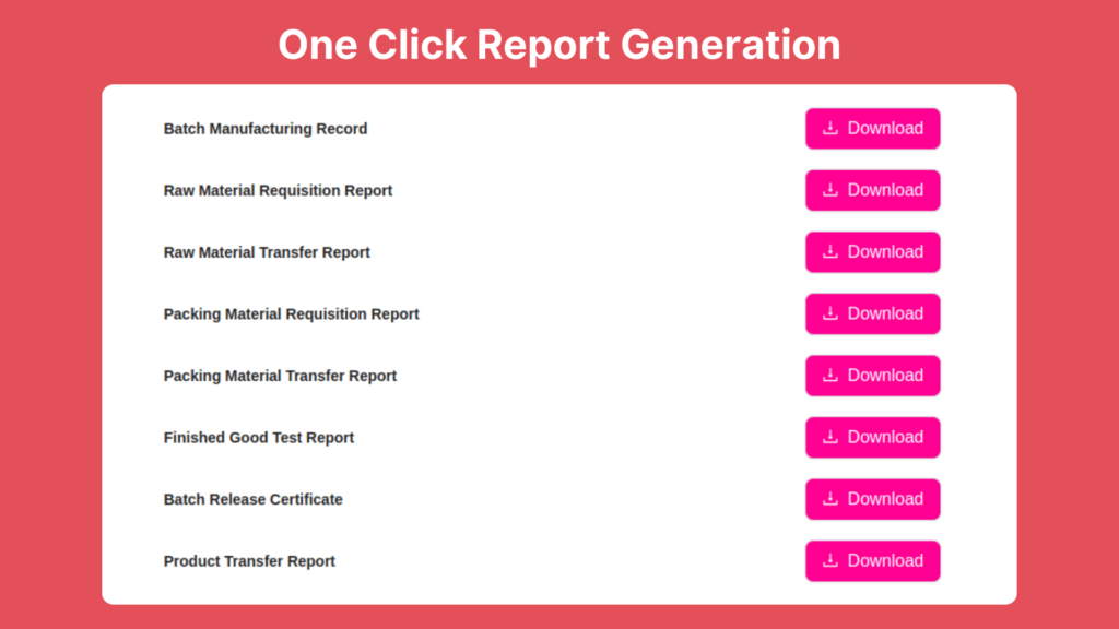 One Click Report Generation